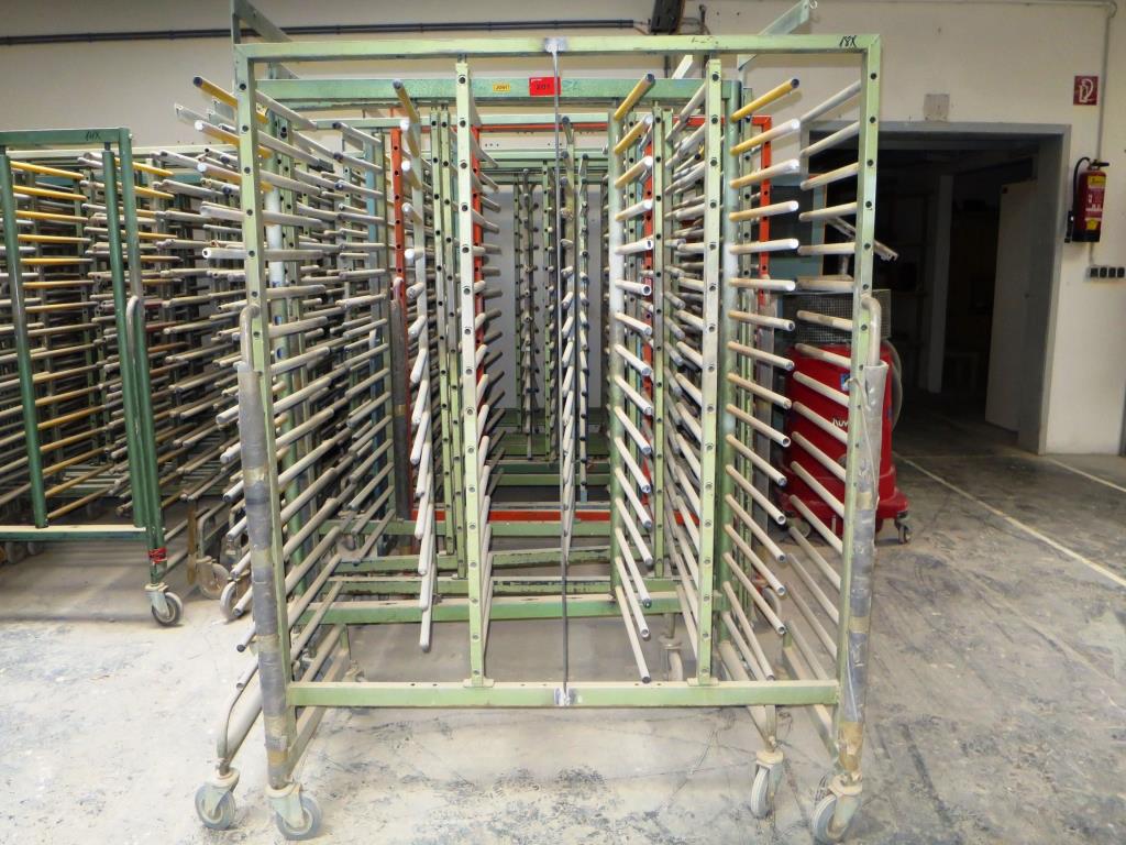 Used Jowi Regalrechen B 590 u.a. 18 Lacquer drying shelf trolley for Sale (Auction Premium) | NetBid Industrial Auctions