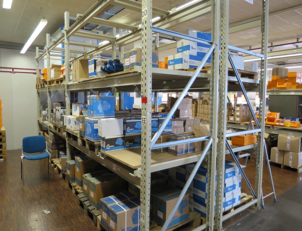 Used Ziegler 25 lfm. Heavy duty shelving for Sale (Trading Premium) | NetBid Industrial Auctions