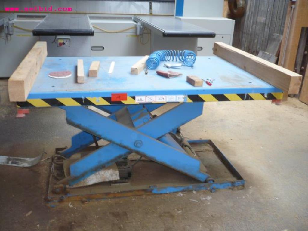 Electro-hydraulic scissor lift table