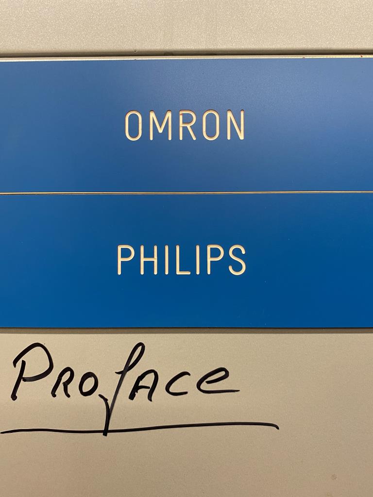 Philips, Omron, Proface - not accessible during the viewing day 