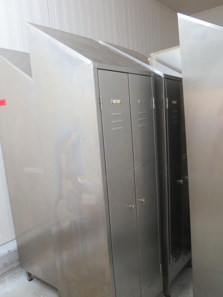Stainless steel changing lockers