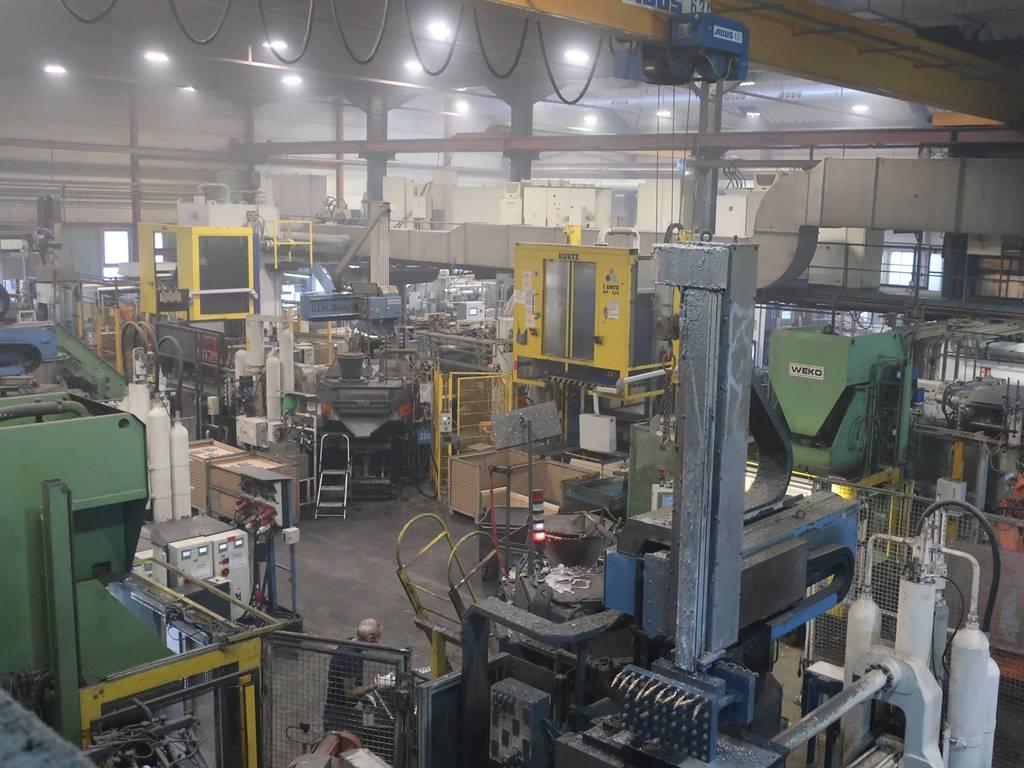 Die casting equipment (Al/Mg) 480 - 1,050 t,
Mechanical processing, toolmaking