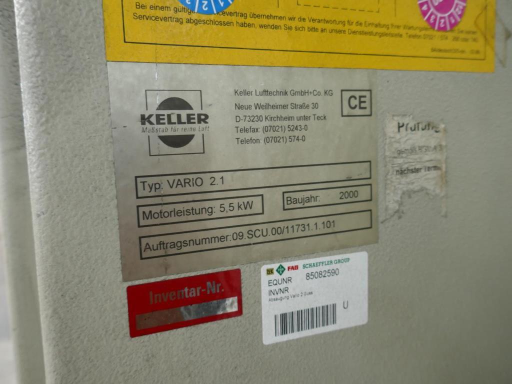 Keller Vario 2.1 Sistem filtrov za izpušni zrak