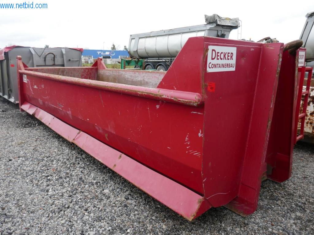 Decker Containerbau approx. 15 m³ volume roll-off container / dump truck