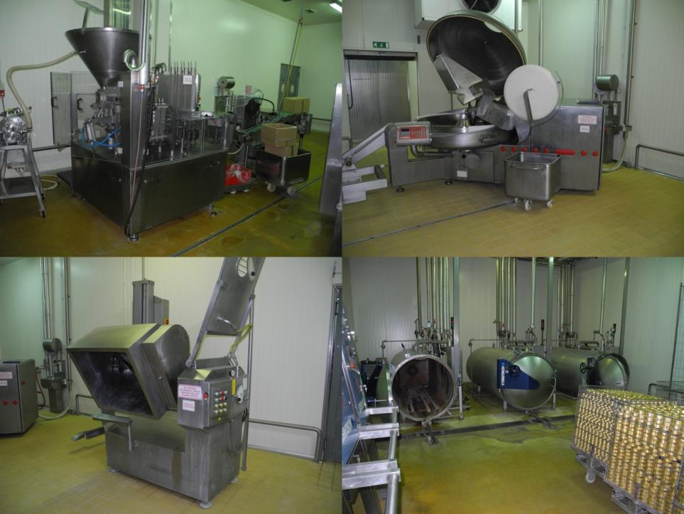 Production line for canned meat