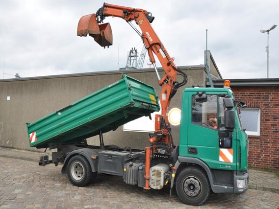 Used IVECO M 102/ 100 E  3-side tipper truck/ crane for Sale (Auction Premium) | NetBid Industrial Auctions