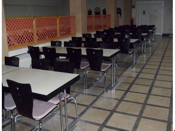 Used 36 Canteen tables with associated seating for Sale (Auction Premium) | NetBid Industrial Auctions
