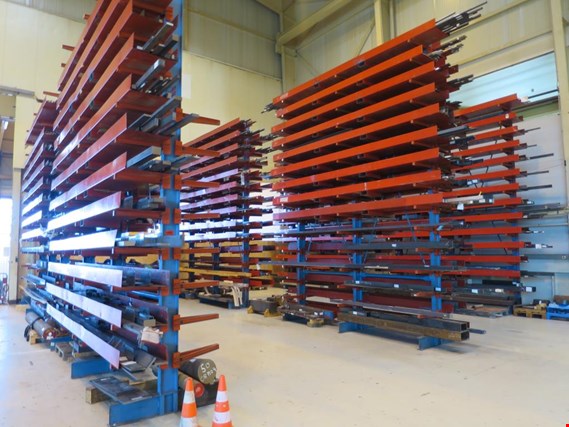 Used 6 Double cantilever racking for Sale (Auction Premium) | NetBid Industrial Auctions