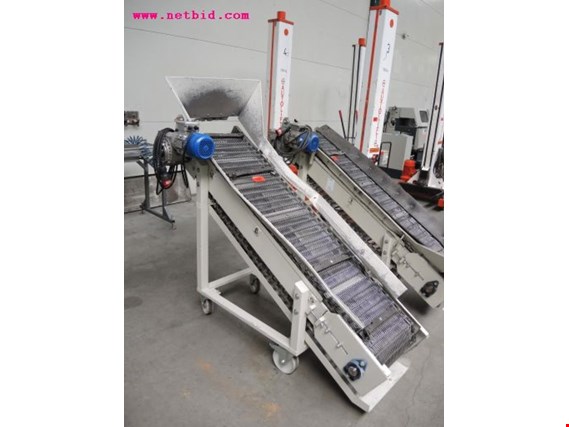 Used Wehling Metal slanted conveyor belt, #468 for Sale (Auction Premium) | NetBid Industrial Auctions