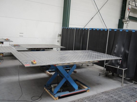 Used welding table with hole grid pattern, #75 for Sale (Auction Premium) | NetBid Industrial Auctions