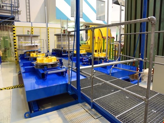 overflow vertical winding machine as well as 4 lifting ramps