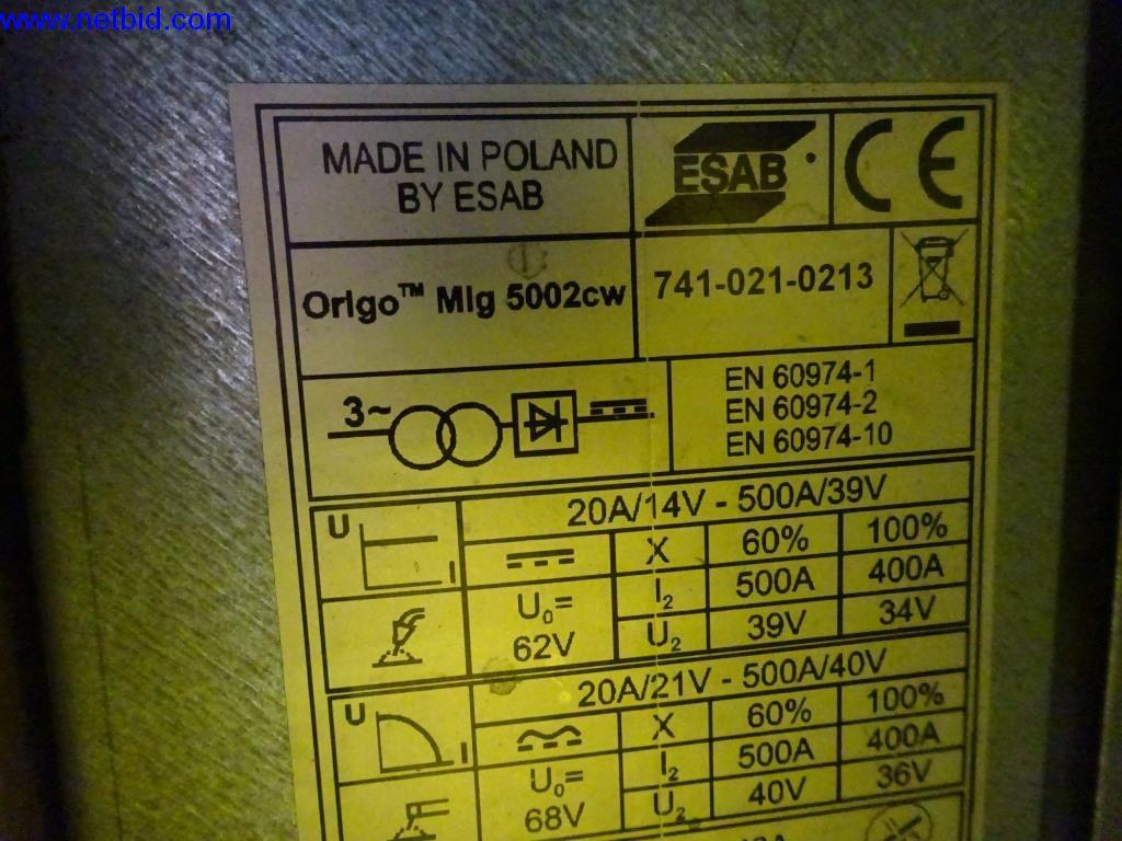 ESAB Origo™ Mig 5002cw welder welding machine MIG MAG 