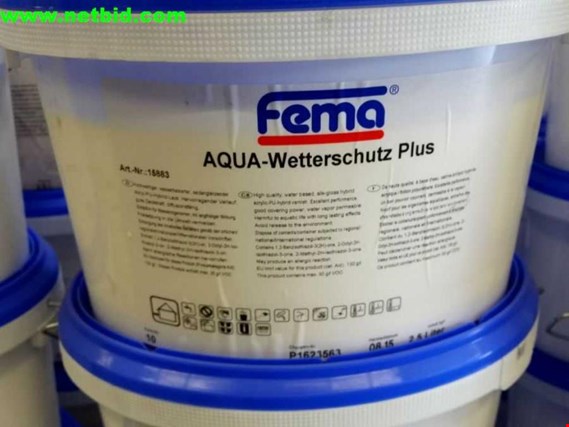 FEMA Posten AQUA-Wetterschutz Plus-Holzfarbe gebraucht kaufen (Trading Premium) | NetBid Industrie-Auktionen