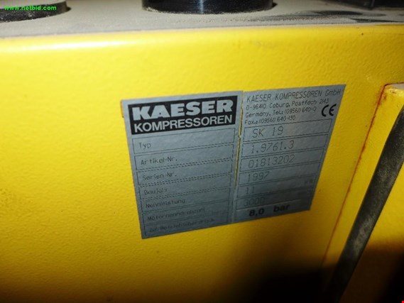 Kaeser Sk 19 Schraubenkompressor Gebraucht Kaufen Auction Premium Netbid Industrie Auktionen
