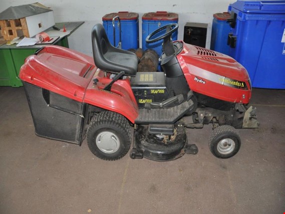 Used Castelgarden TCP 102 Hydro Lawn Tractor with trailer and attachments for Sale (Trading Premium) | NetBid Industrial Auctions