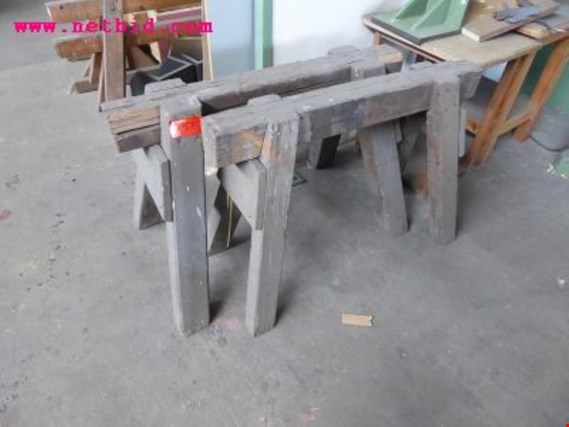 Used 1 Posten Wooden trestles for Sale (Trading Premium) | NetBid Industrial Auctions