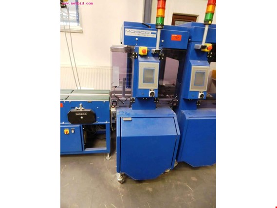 Used Mosca Sonixs-TRE strapping machine f. plastic straps for Sale (Auction Premium) | NetBid Industrial Auctions