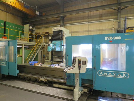 Used Anayak HVM-5000 CNC traveling column bed milling machine for Sale (Trading Premium) | NetBid Industrial Auctions
