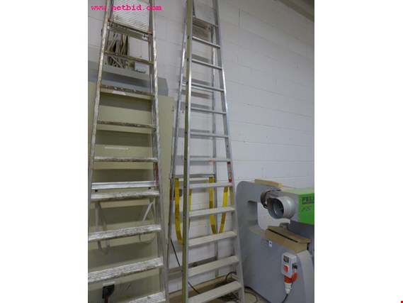 Used Haca Aluminum folding ladder for Sale (Auction Premium) | NetBid Industrial Auctions