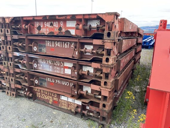 Used Singamas Container Industry Company Ltd. 20´ folding flatrack for Sale (Online Auction) | NetBid Industrial Auctions