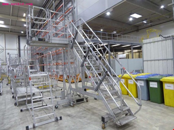 Used Günzburger Aluminium platform ladder (BHV759) for Sale (Trading Premium) | NetBid Industrial Auctions