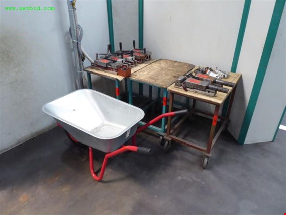 Used Bro-Bau-Tec Wheelbarrow, rubber-tyred + 3 table trolleys for Sale (Auction Premium) | NetBid Industrial Auctions