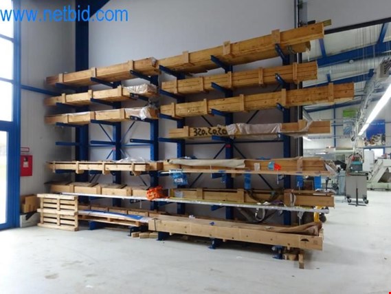 Used 2 single sided cantilever racks for Sale (Auction Premium) | NetBid Industrial Auctions