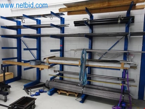 Used single sided cantilever rack for Sale (Auction Premium) | NetBid Industrial Auctions