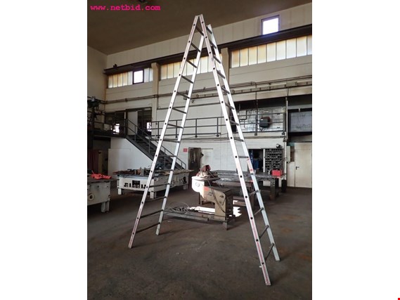 Used Zarges Aluminum trestle ladder for Sale (Auction Premium) | NetBid Industrial Auctions