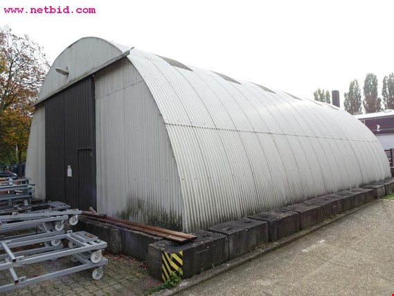 Used Omega 110/55 Freestanding corrugated sheet metal warehouse for Sale (Auction Premium) | NetBid Industrial Auctions