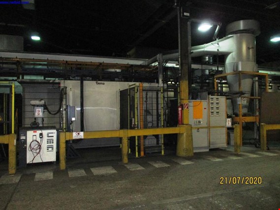 Used Gema Powder coating booth - knockdown under reserve- for Sale (Online Auction) | NetBid Industrial Auctions
