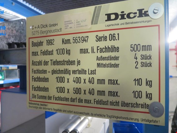 Used Dick Shelf storage platform // Collection from 01.06.2020 for Sale (Trading Premium) | NetBid Industrial Auctions