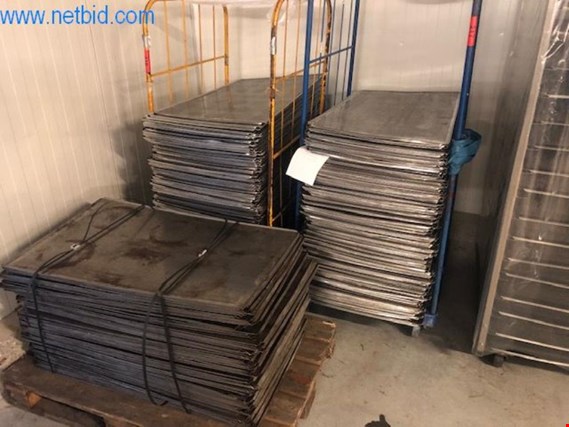Used ca. 250 Steel perforated baking sheets for Sale (Auction Premium) | NetBid Industrial Auctions