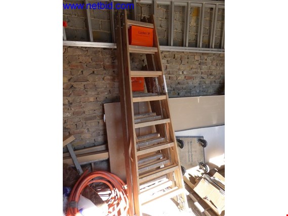 Used Layher Wooden trestle ladder for Sale (Auction Premium) | NetBid Industrial Auctions