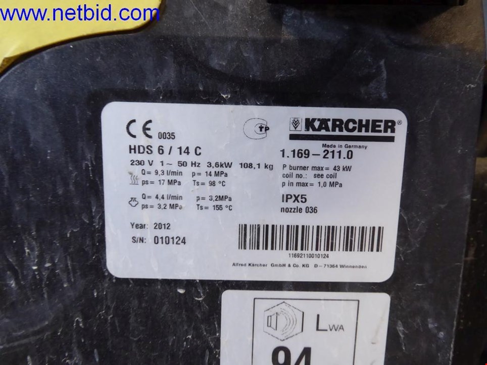 Used Kärcher HDS6-14C Professional High pressure cleaner for Sale (Auction  Premium) | NetBid Industrial Auctions