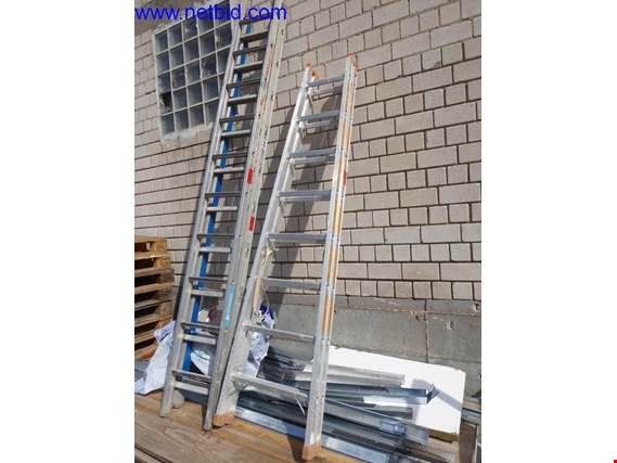 Layher 3 Aluminium vaste ladders gebruikt kopen (Auction Premium) | NetBid industriële Veilingen