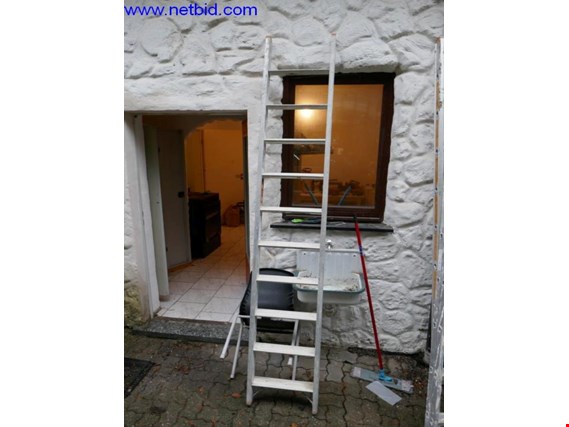 Used Layher Aluminum extension ladder for Sale (Auction Premium) | NetBid Industrial Auctions