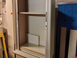 Tambour door cabinet + 2 work tables