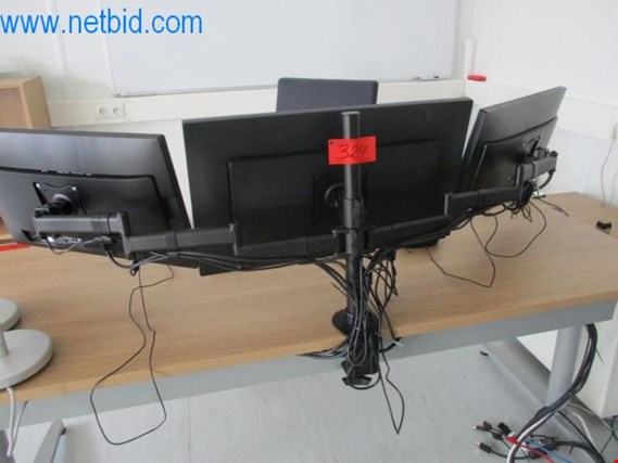 Used 3 3-fold monitor table mounts for Sale (Auction Premium) | NetBid Industrial Auctions