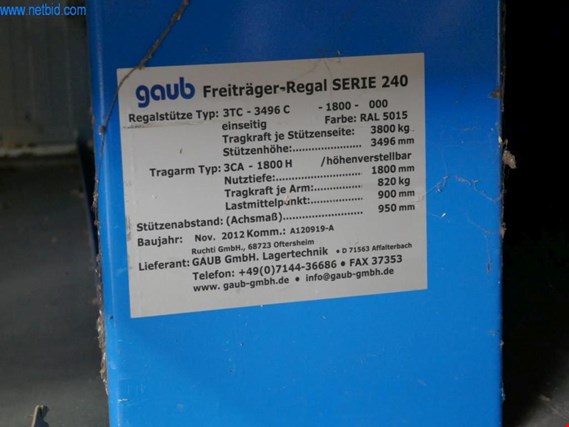 Used Gaub Freiträger-Regal Cantilever rack for Sale (Auction Premium) | NetBid Industrial Auctions