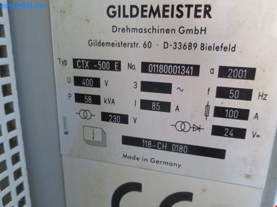 Used Gildemeister CTX500E CNC lathe for Sale (Auction Premium) | NetBid Industrial Auctions