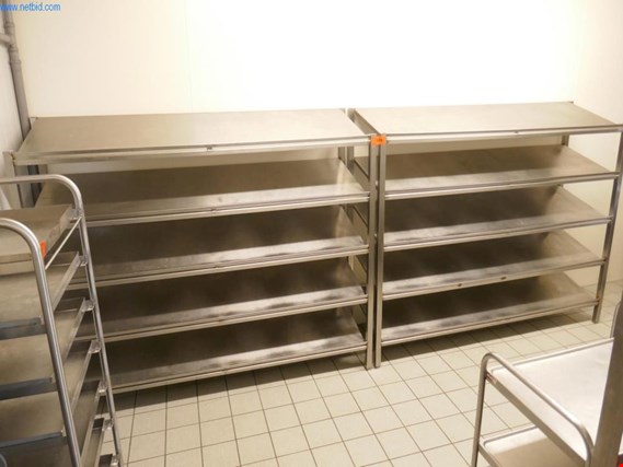 3 Stainless steel shelves gebruikt kopen (Auction Premium) | NetBid industriële Veilingen