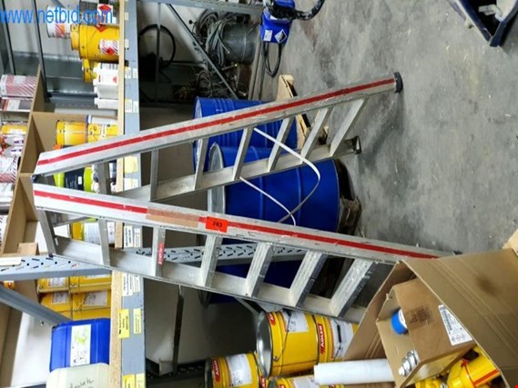 Used Haimer Aluminum trestle ladder for Sale (Auction Premium) | NetBid Industrial Auctions