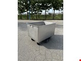 Stainless steel mobile tub on wheels