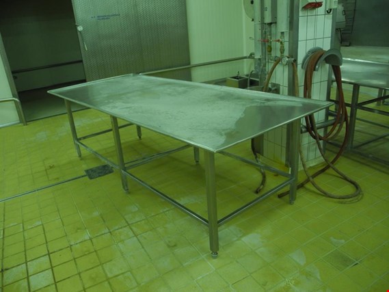 Used 3 pcs. stainless working tables for Sale (Trading Premium) | NetBid Industrial Auctions