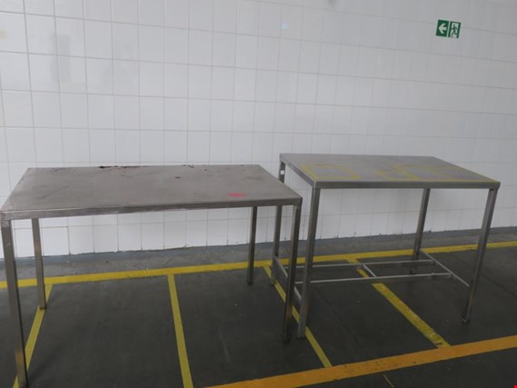 Used Metal tables, stainless, 3 pcs. for Sale (Auction Premium) | NetBid Industrial Auctions